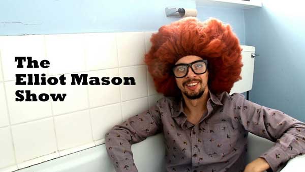 Elaine Paige in a bath advertising the Elliot Mason Show