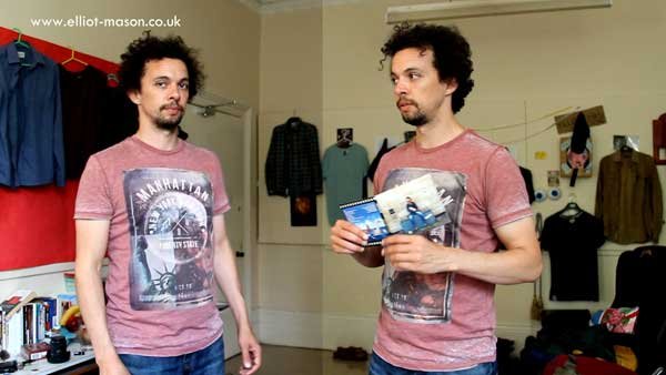Comedian Elliot Mason talking to himself about his new album
